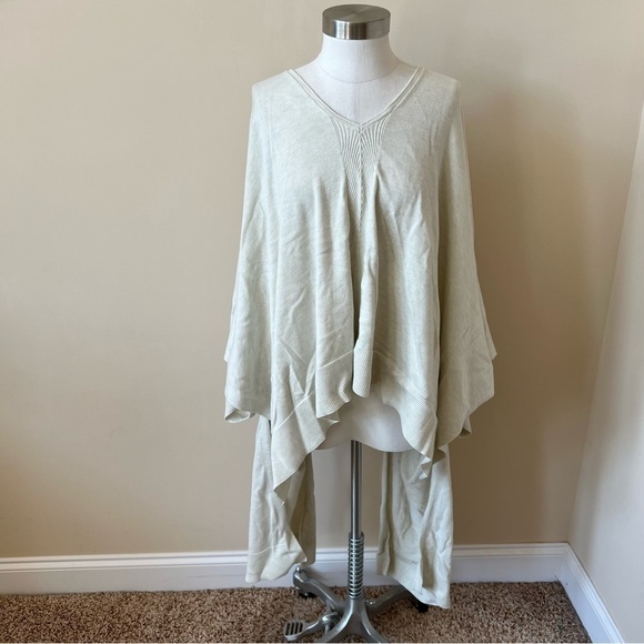 Lululemon free to coast poncho sweater heathered dove gray 13113 - Picture 6 of 13